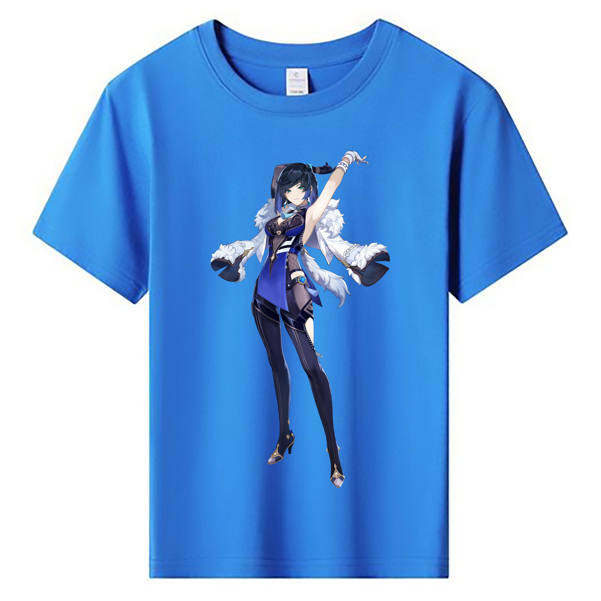 げんし神 夜兰 やらん genshin Yaran 綿100％キッズTシャツ（フロントプリント）